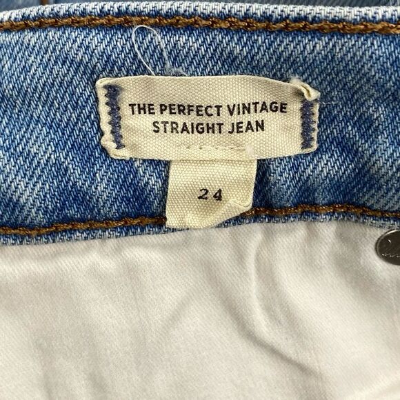 Madewell Perfect Vintage Straight Jean Danby Wash: Knee-Rip Edition  | Size:  24 - Picture 12 of 15